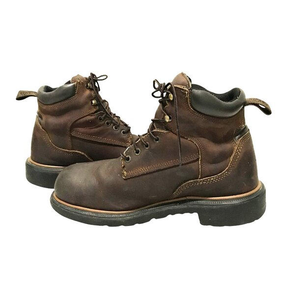 RED WING 415 DynaForce 6" ASTM Brown Leather Work Boots Mens 7/39 Made USA - Picture 6 of 10